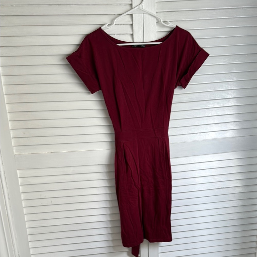 Elegant Burgundy Dress